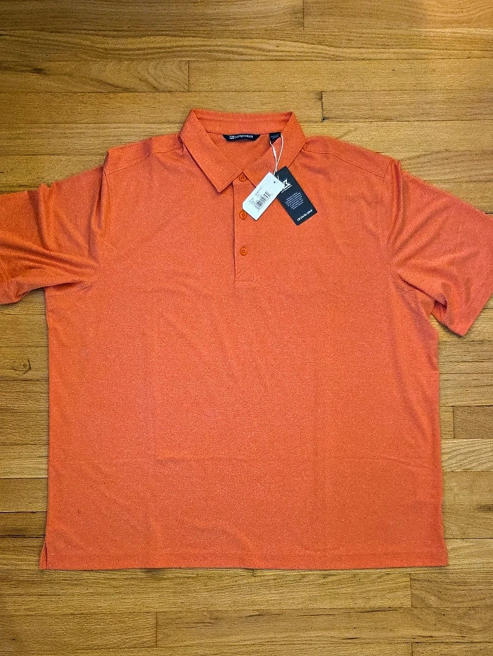 Cutter & Buck Men's CB DryTec Performance Polo Shirt - Heather Orange/Melon XXL